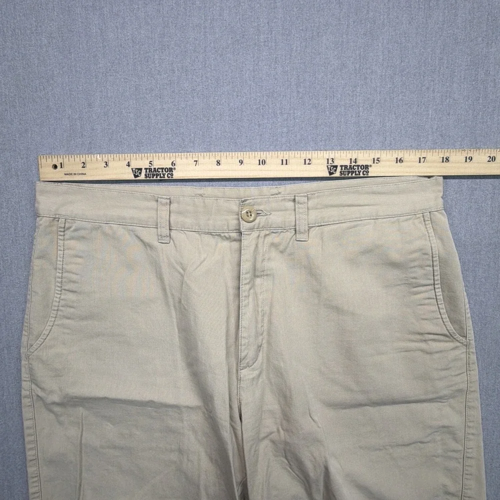 Patagonia Shorts Mens 34 Khaki Organic Cotton Chino Flat Front Casual Beige